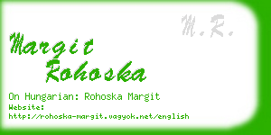 margit rohoska business card